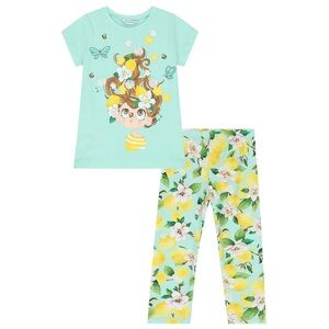Size 9 Girls Mayoral Mint and Lemon Kids set